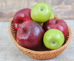 fresh apple harvest closeup