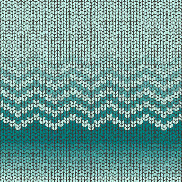 Knitted seamless pattern, traditional shevron wool embroidery, trendy colors 2017, illustration