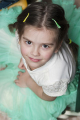 Портрет девочки. Вид сверху