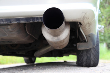 Car with sport exhaust