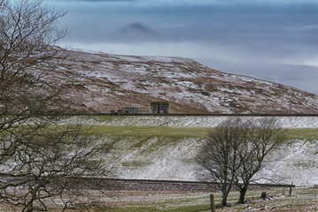 Old Reservoir Pump Station and Dam Wall Near Largs.
