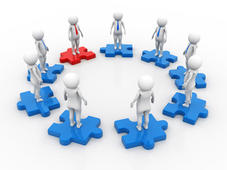 Concept image representing network, networking, connection, social networks, communications, Leader , Leadership Concept. 3d render