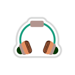 color label design earphones of music headphones