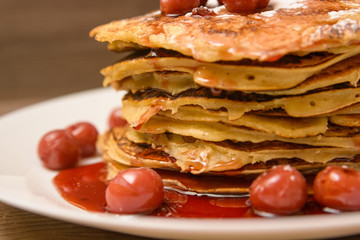 Close-up of tasty pancakes