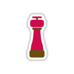 Label icon on design sticker collection pepper shaker