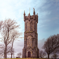 Fototapeta na wymiar Sir William Wallace Tower, South Ayrshire, Also Known as the Barnweil Tower.