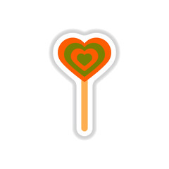 Label icon on design sticker collection bonbon candy