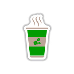 Label Frames and badges vector icon design collection coffee emblem coffee to go