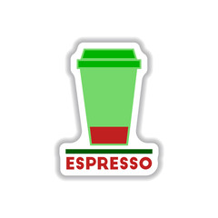 Label Frames and badges vector icons coffee emblem cup of espresso