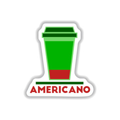 Label Frames and badges vector icons coffee emblem of americano