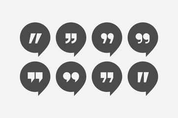 Quote marks vector icons