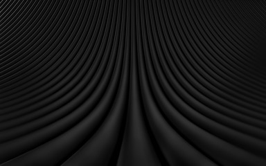 Fototapeta premium Czarny abstrakcjonistyczny wizerunek linii tło. Renderowania 3d