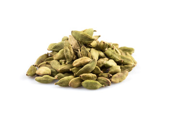 cardamom pods isolated on white
