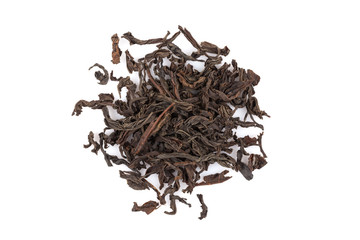 Obraz premium Black tea isolated on white