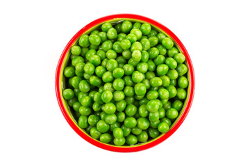 Bowl of green wet pea