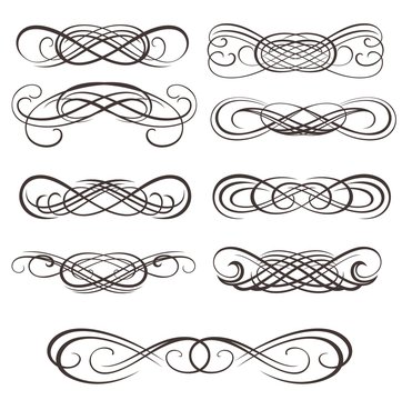 Infinity symbols. Vector Swirl Elements for your Design