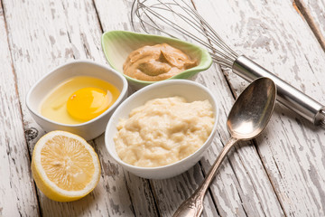 homemade mayonnaise and mustard