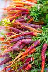 Purple Haze Carrots at an Outdoor Farmer's Market