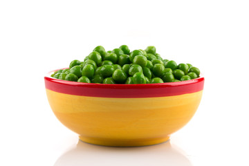 Bowl of green wet pea