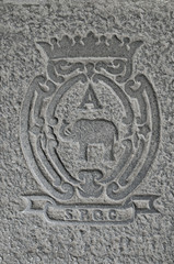 Fototapeta na wymiar Wappen von Catania, Sizilien, Italien