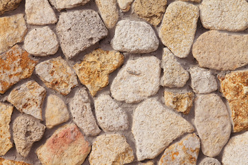 Stone background consisting of coquina and cement