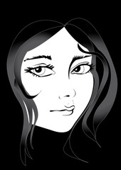 Beautiful black and white girl. 