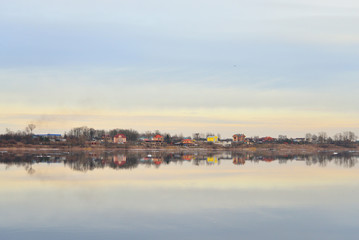 Fototapeta na wymiar View of Neva River.