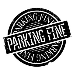 Parking Fine rubber stamp. Grunge design with dust scratches. Effects can be easily removed for a clean, crisp look. Color is easily changed.