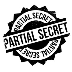 Obraz premium Partial Secret rubber stamp. Grunge design with dust scratches. Effects can be easily removed for a clean, crisp look. Color is easily changed.