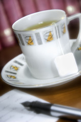 Tea cup closeup