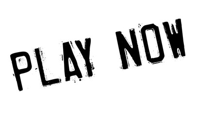 Play Now rubber stamp. Grunge design with dust scratches. Effects can be easily removed for a clean, crisp look. Color is easily changed.