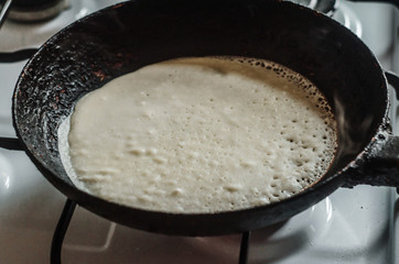 home cooking pancakes