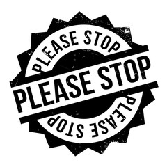 Please Stop rubber stamp. Grunge design with dust scratches. Effects can be easily removed for a clean, crisp look. Color is easily changed.