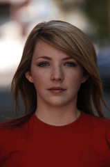 Obraz premium Casual Teenage Blonde Girl Portrait