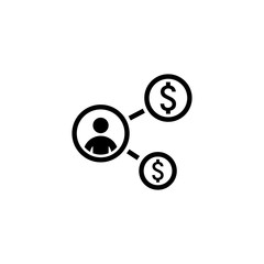 Return on Investment Icon. Business Concept. Flat Design.