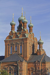 Fototapeta na wymiar Tampere orthodox church, Finland.