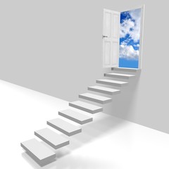 3D stairway to heaven concept
