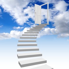 3D stairway to heaven concept