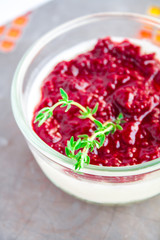 Blackberry Panna Cotta dessert