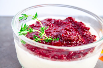 Blackberry Panna Cotta dessert