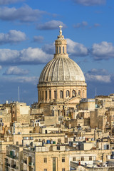 Fototapeta na wymiar Church dome in Valetta, Malta