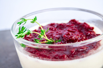 Blackberry Panna Cotta dessert