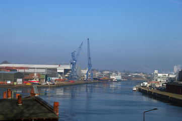Fototapeta premium Port industriel de Lübeck
