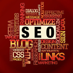 Fototapeta premium The word cloud of the S E O - Search Engine Optimization