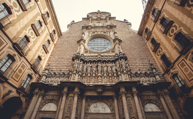 Montserrat. Monastery on mountain near Barcelona, in Catalonia