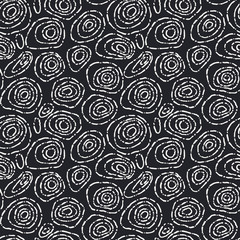Doodle sketch seamless pattern with dotted circles.