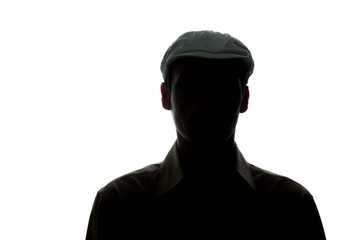 Portrait of a young man in cap, front view