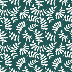 Seamless pattern from leaves and twigs
