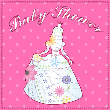 Baby shower girl with princess