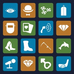 Set of 16 illustration filled icons